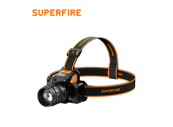 Superfire Lanterna de Cabeça 10W 350lm IP44 Zoom HL58 Superfire Lanterna de Cabeça 10W 350lm IP44 Zoom HL58